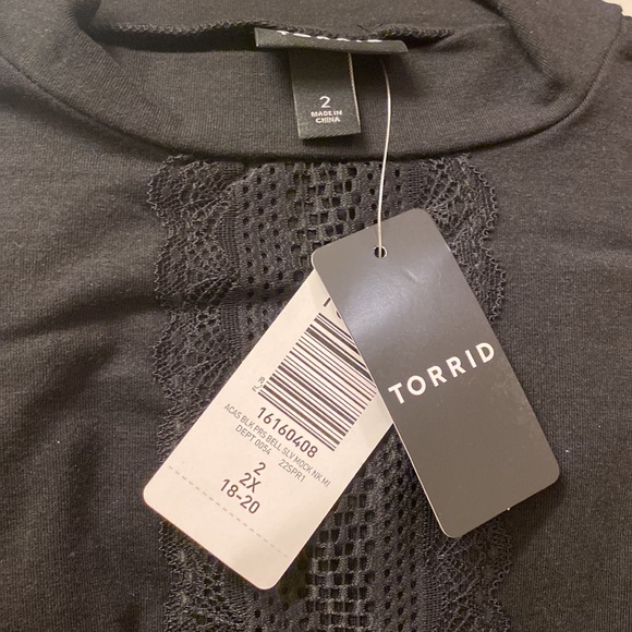 NWT TORRID MOCK NECK MINI SKATER DRESS - JERSEY BLACK - Picture 6 of 8